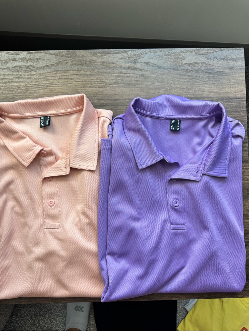 Men's Performance Polo Shirt - Peach and Lavender